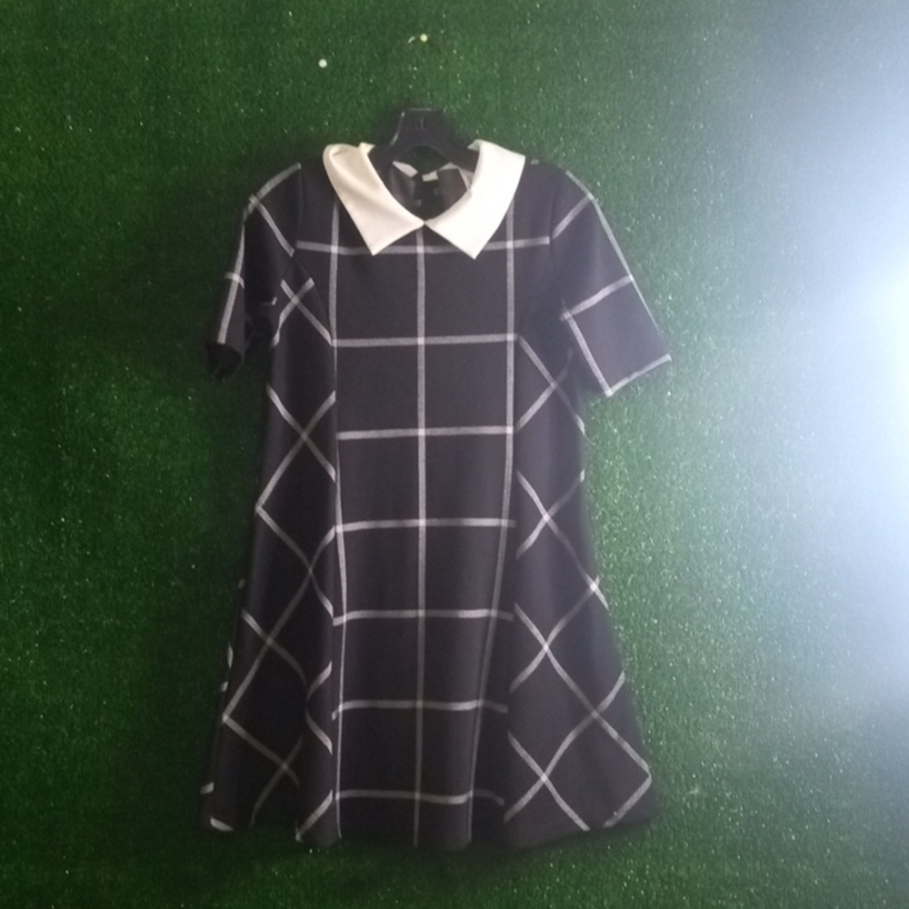 Lovely day checkered black and white dress
